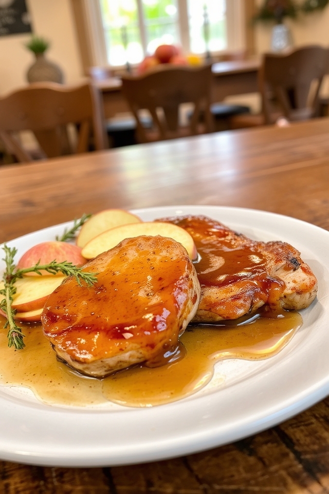 pork chops apple glaze