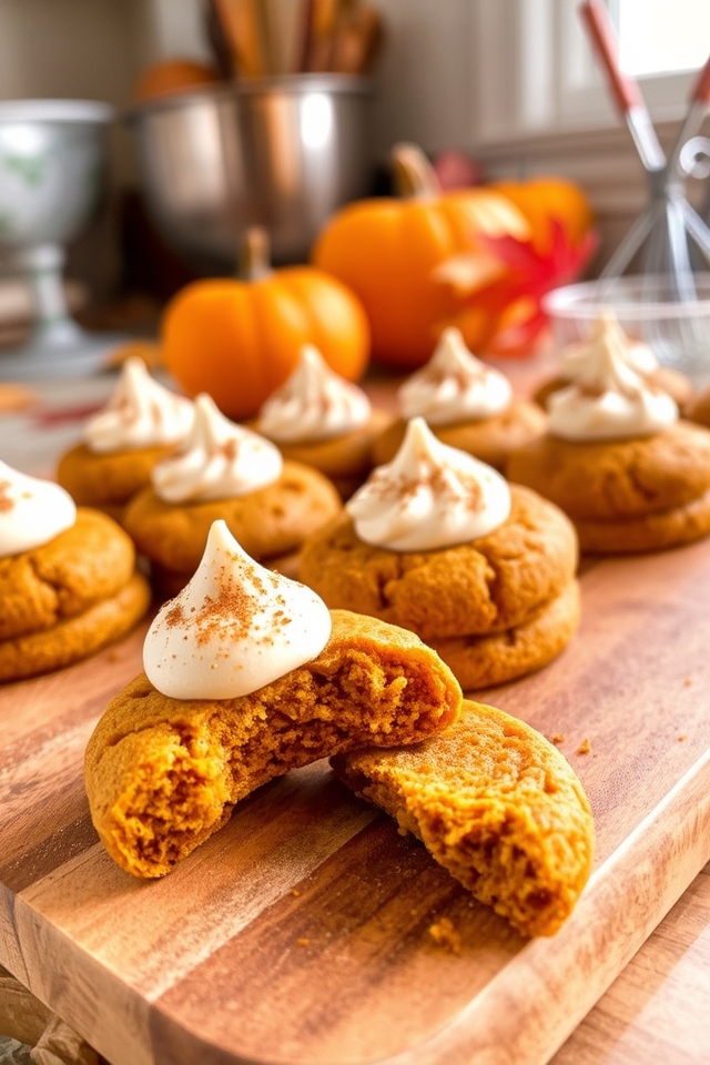 pumpkin spice autumn cookies