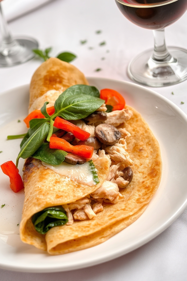 quick chicken crepe meal