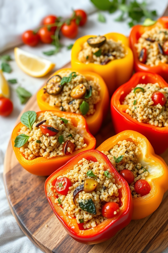 quinoa roasted vegetable peppers