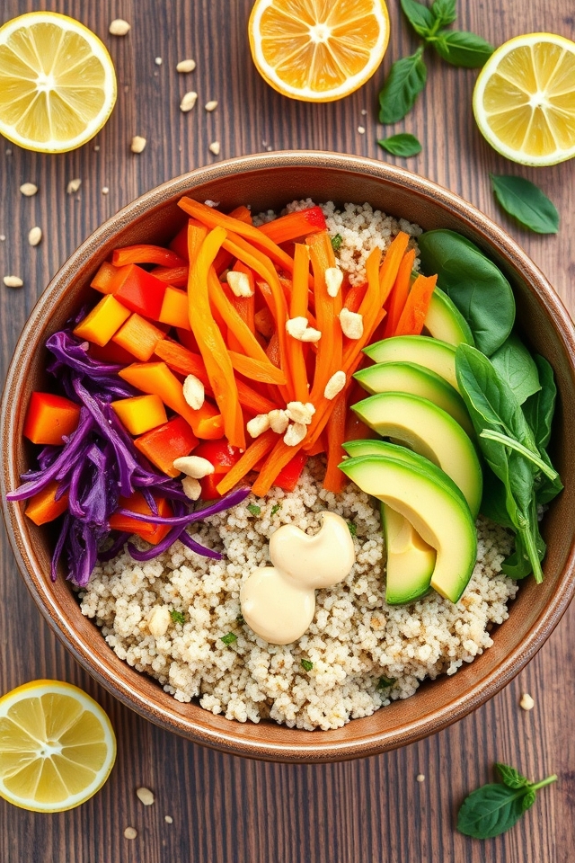 quinoa with colorful vegetables
