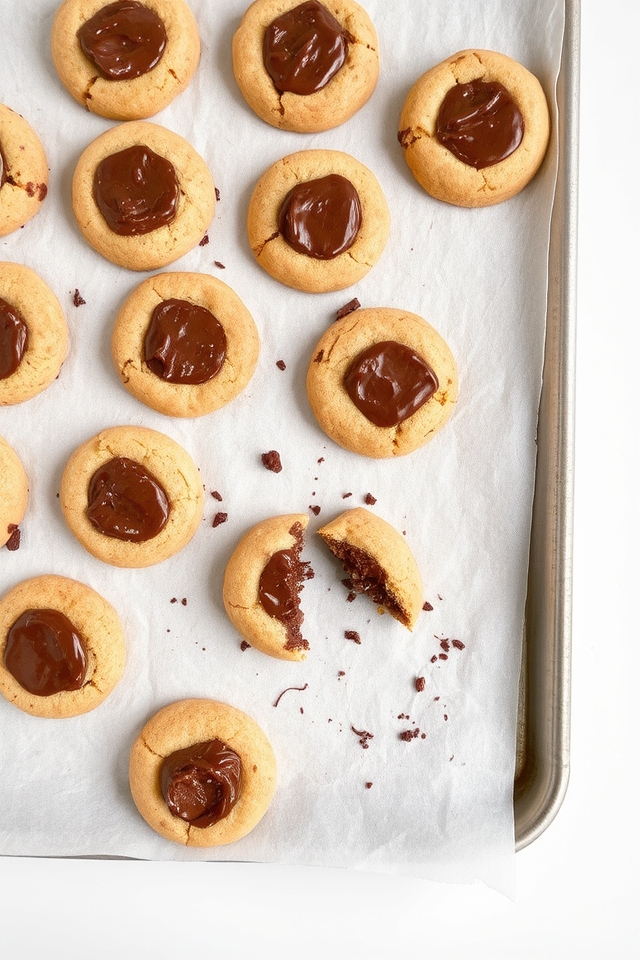 rich nutella stuffed cookies