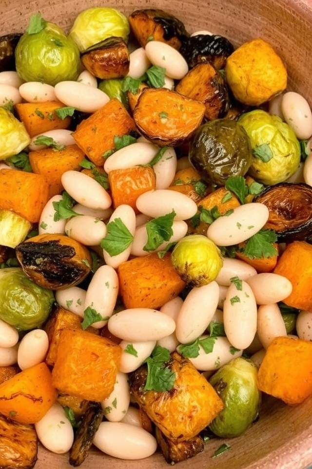 roasted vegetable bean salad