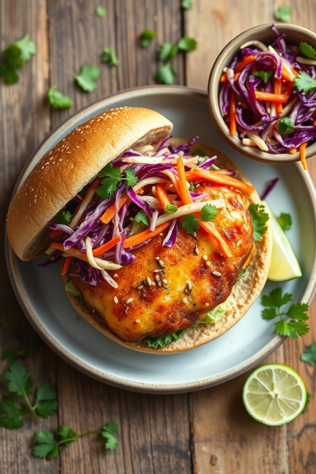 salmon patties with slaw