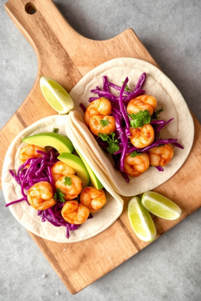 shrimp tacos with slaw