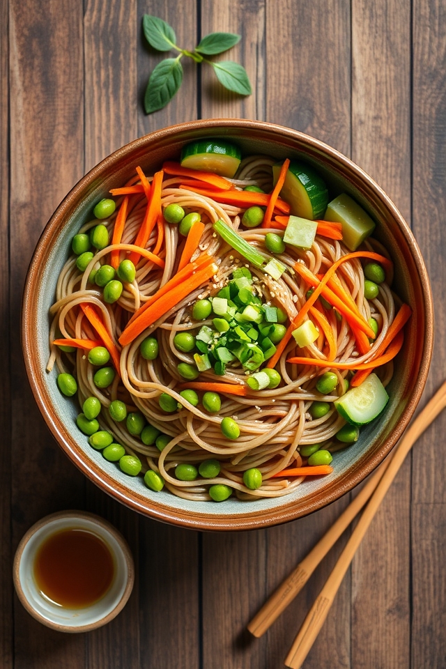 soba noodles edamame ginger