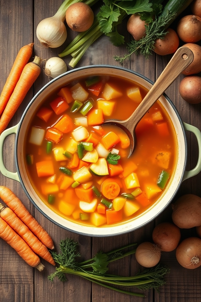 soup made with vegetables