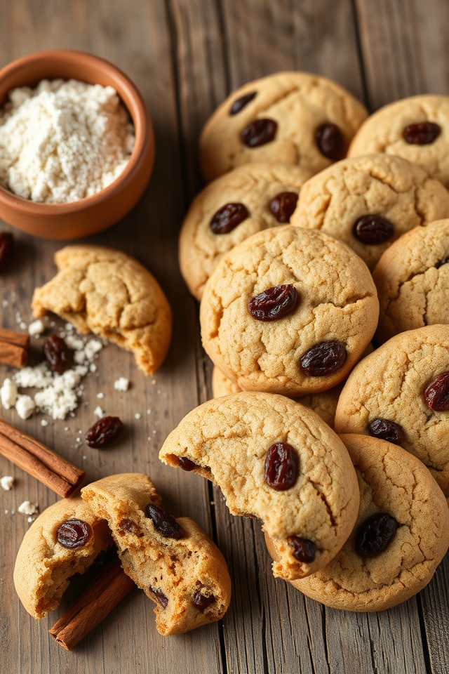 spelt flour raisin cookies