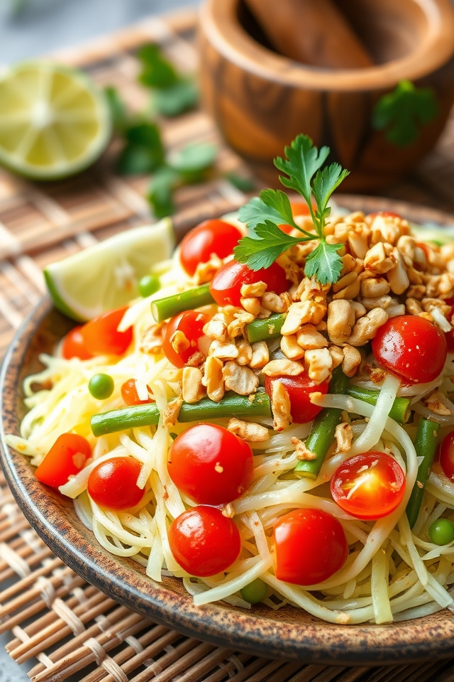 spicy tangy papaya salad