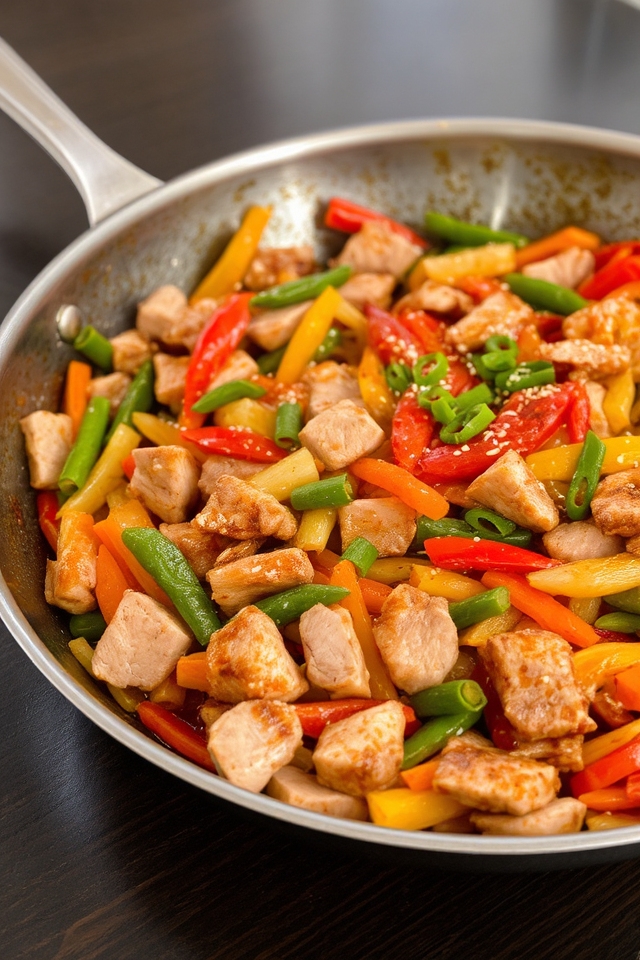 stir fried pork skillet