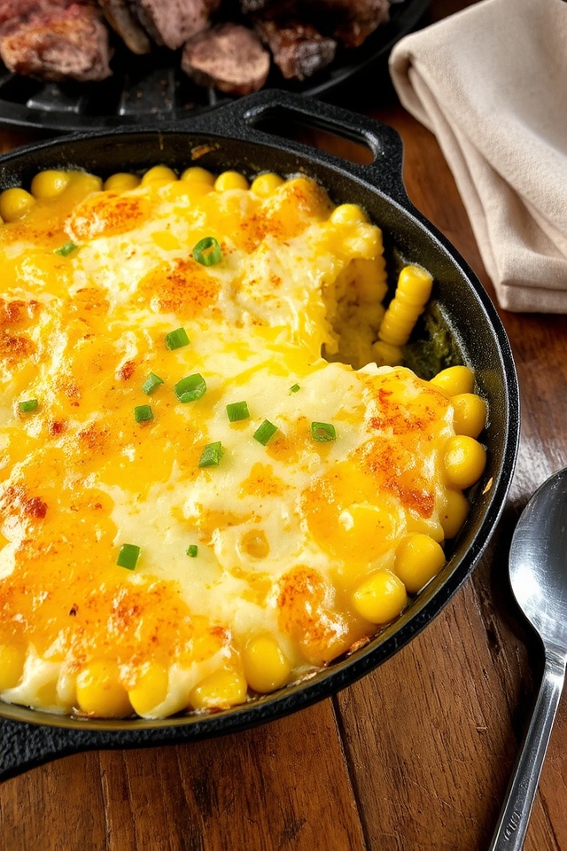 sweet cheesy bubbly skillet