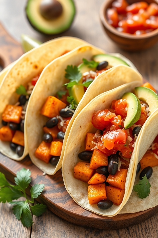 sweet potato bean tacos