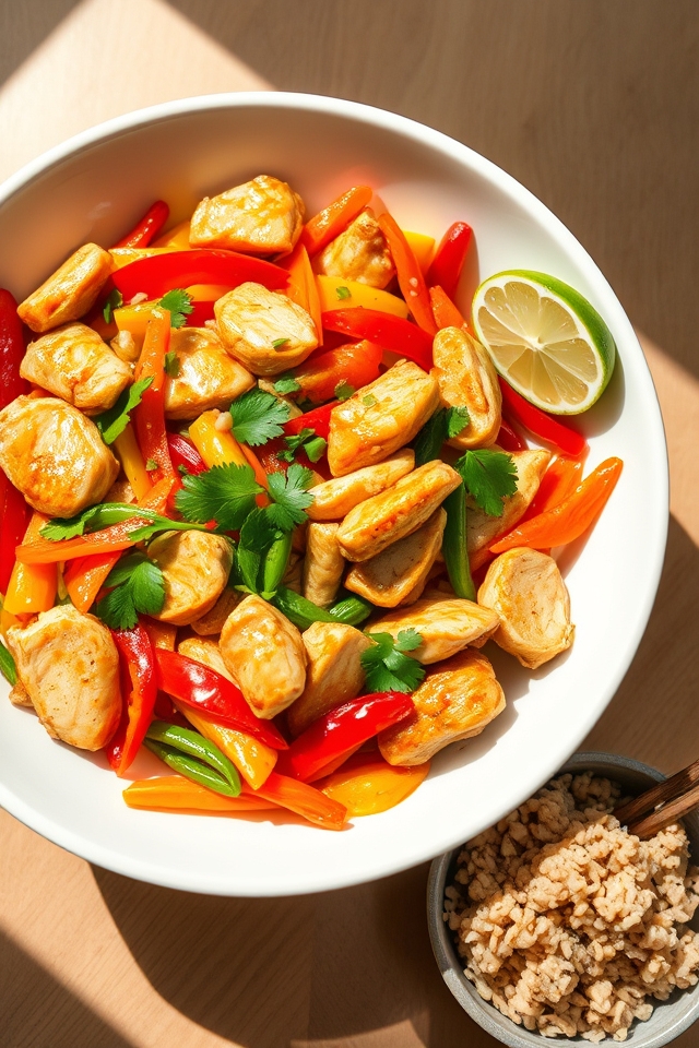 thai chicken veggie stir fry