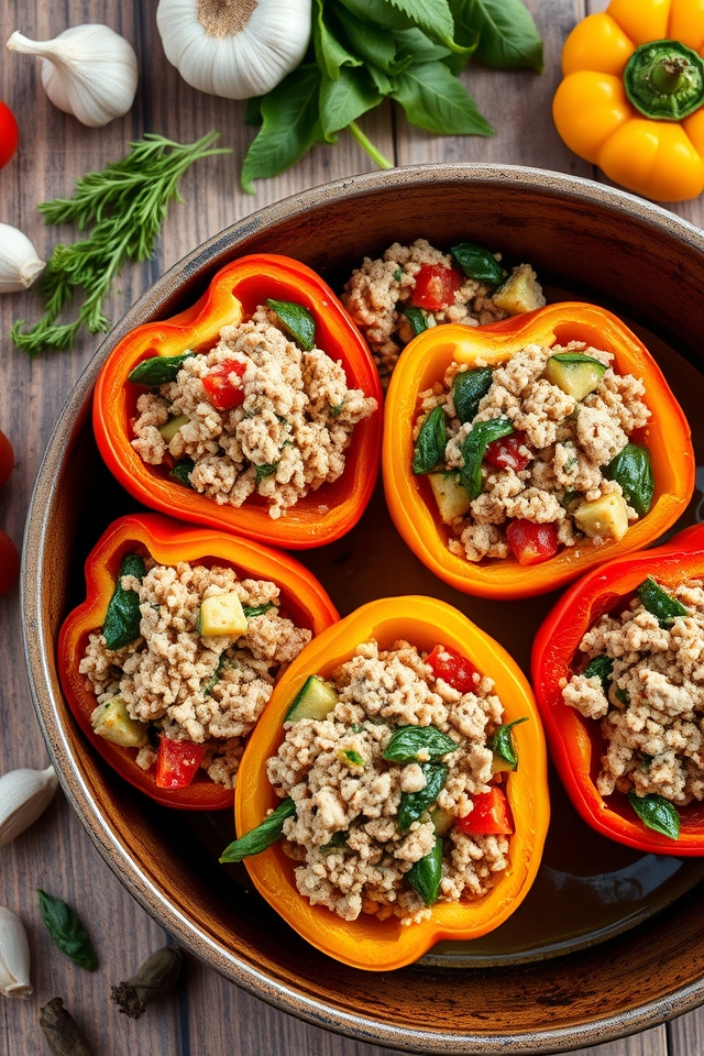 turkey stuffed bell peppers