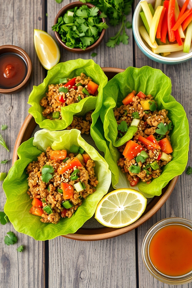 turkey veggie lettuce wraps