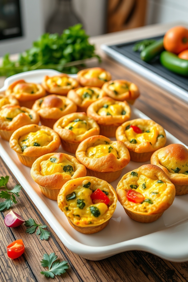vegetable stuffed egg muffins