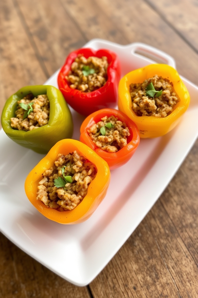 vibrant stuffed bell dish