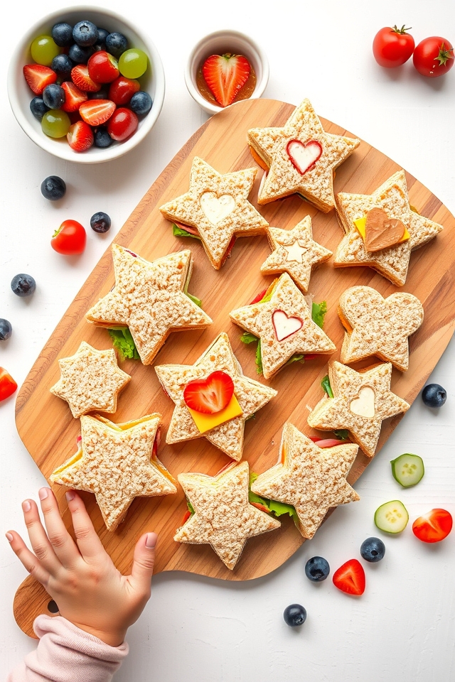 whole wheat fun sandwiches