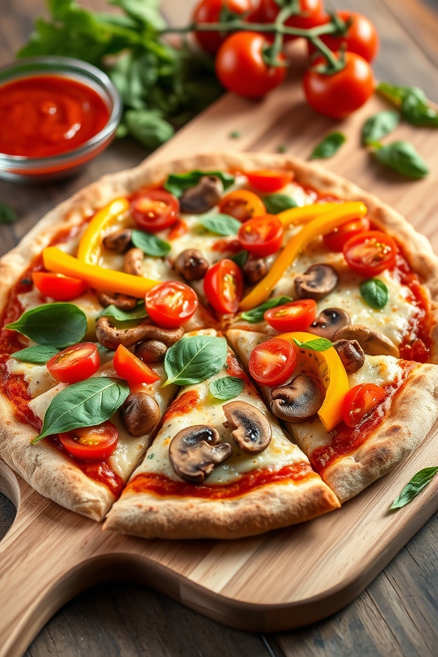 whole wheat veggie pizza