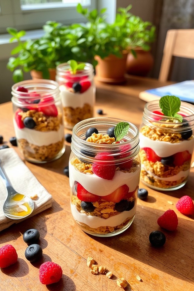 yogurt granola fruit parfaits