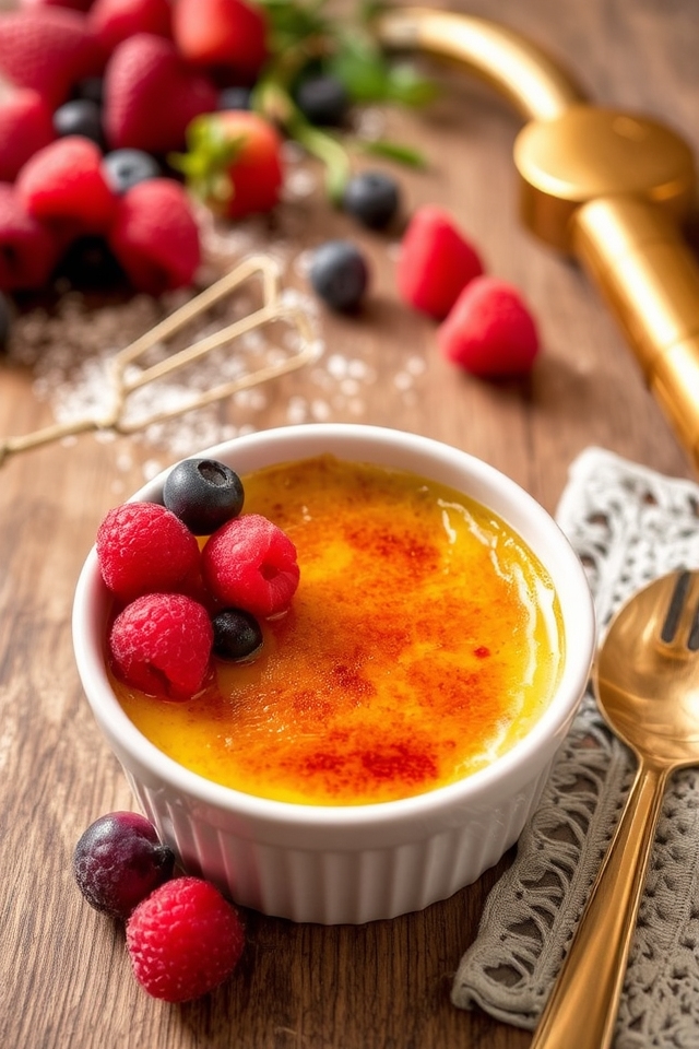 berry infused creamy custard