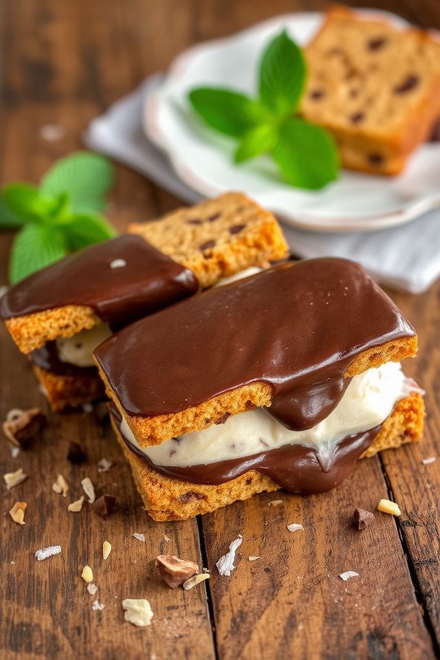 chocolate banana ice cream sandwiches