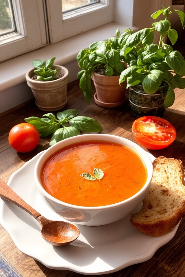 comforting creamy tomato soup