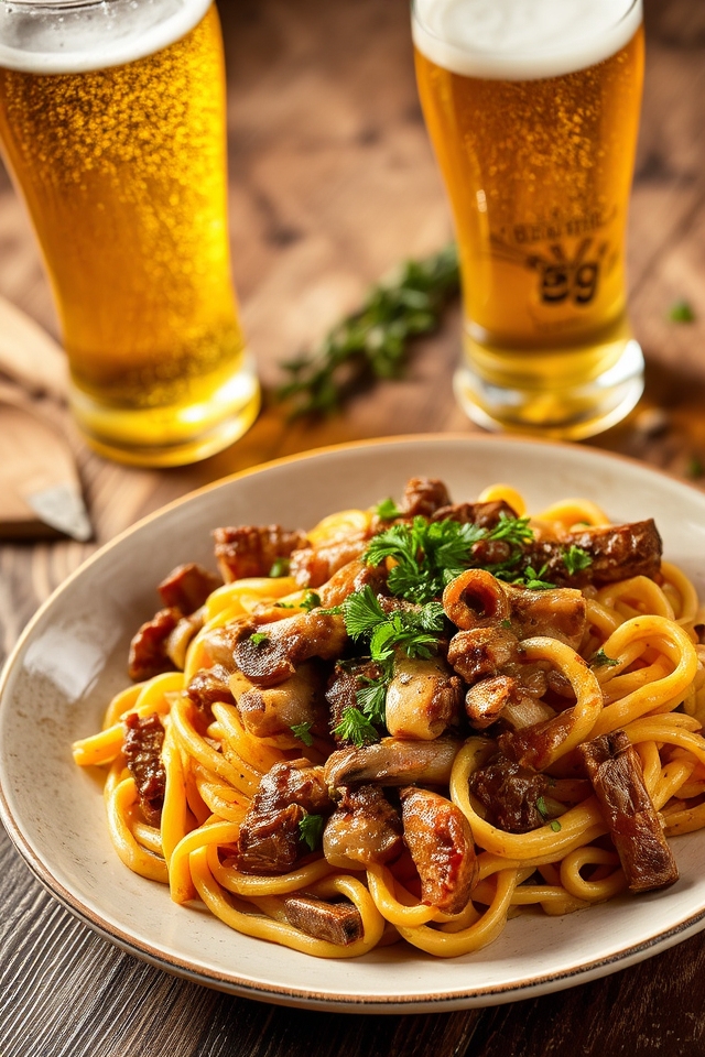 creamy beef pasta bake