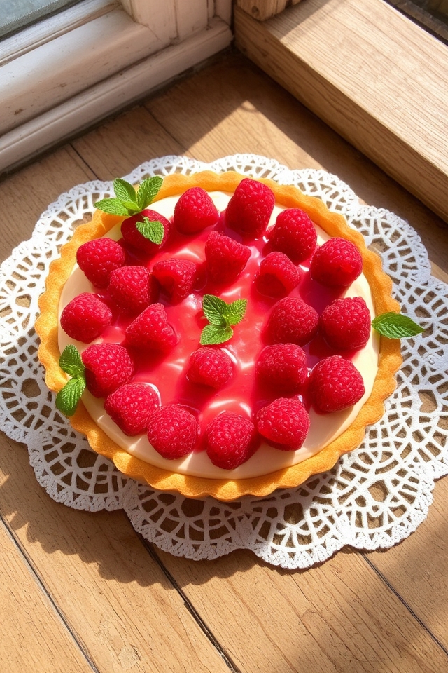 creamy raspberry tart delight