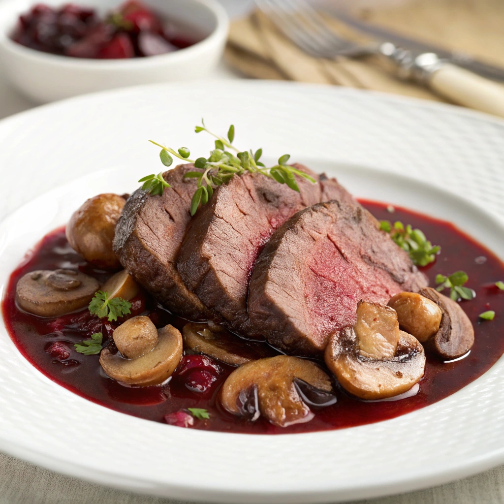 Braised Brisket With Red Wine and Mushrooms Recipe