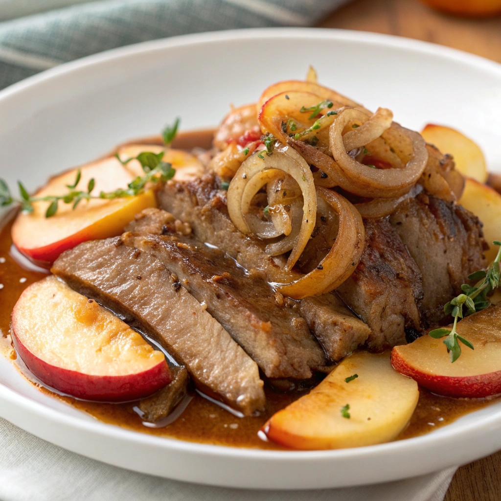Braised Brisket With Apples and Onions
