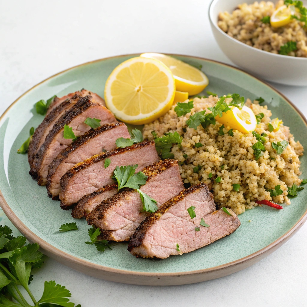 Brisket With Lemon and Herb Quinoa Recipe