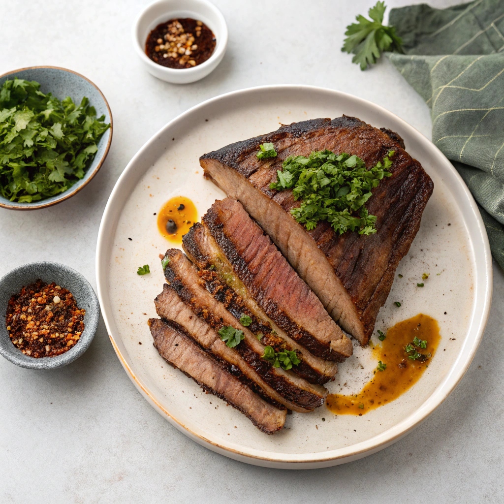 Ingredients For Grilled Brisket With Chimichurri Sauce