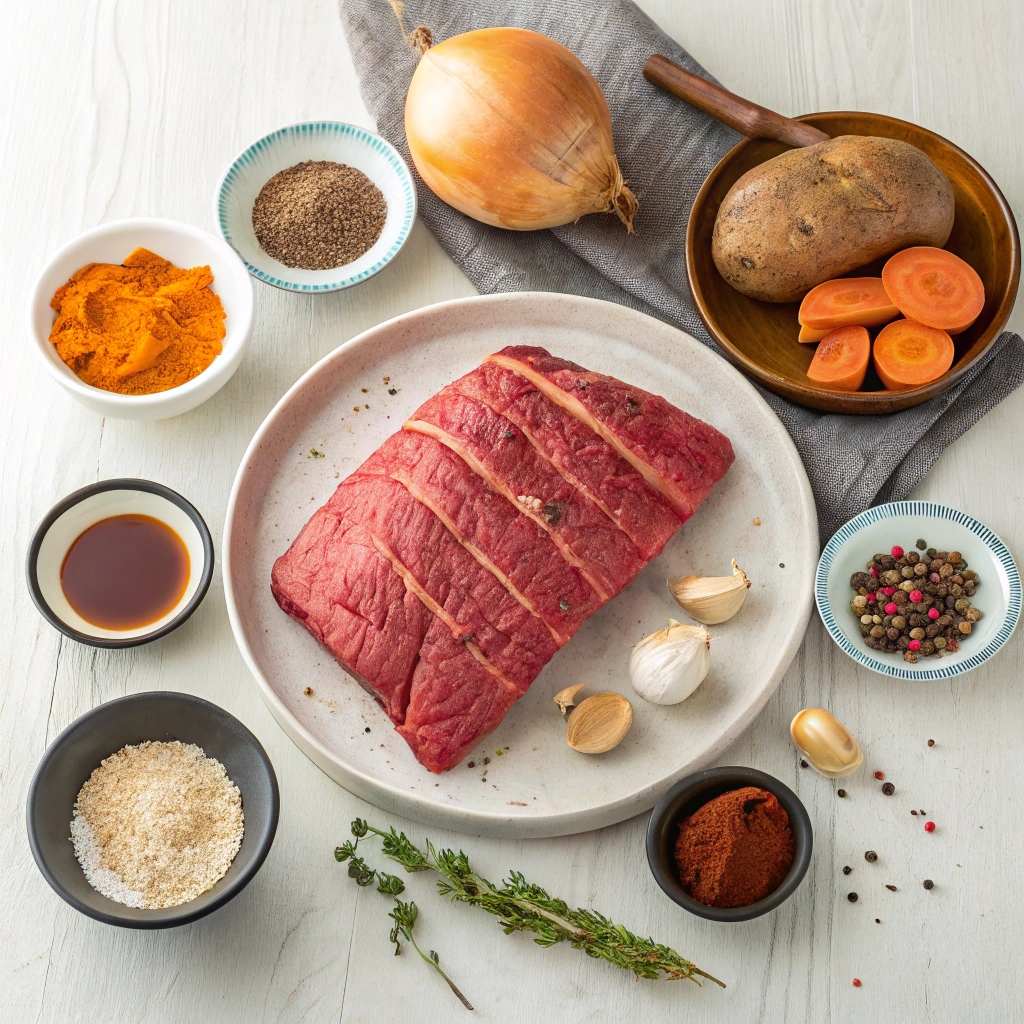 Ingredients For Slow Cooker Brisket With Sweet Potatoes