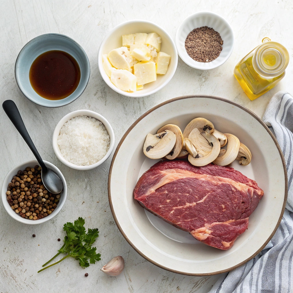 Ingredients For Brisket and Mushroom Stroganoff