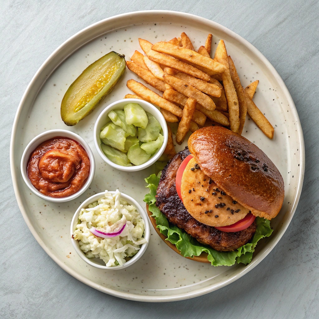 Ingredients For Grilled Burgers and Sides