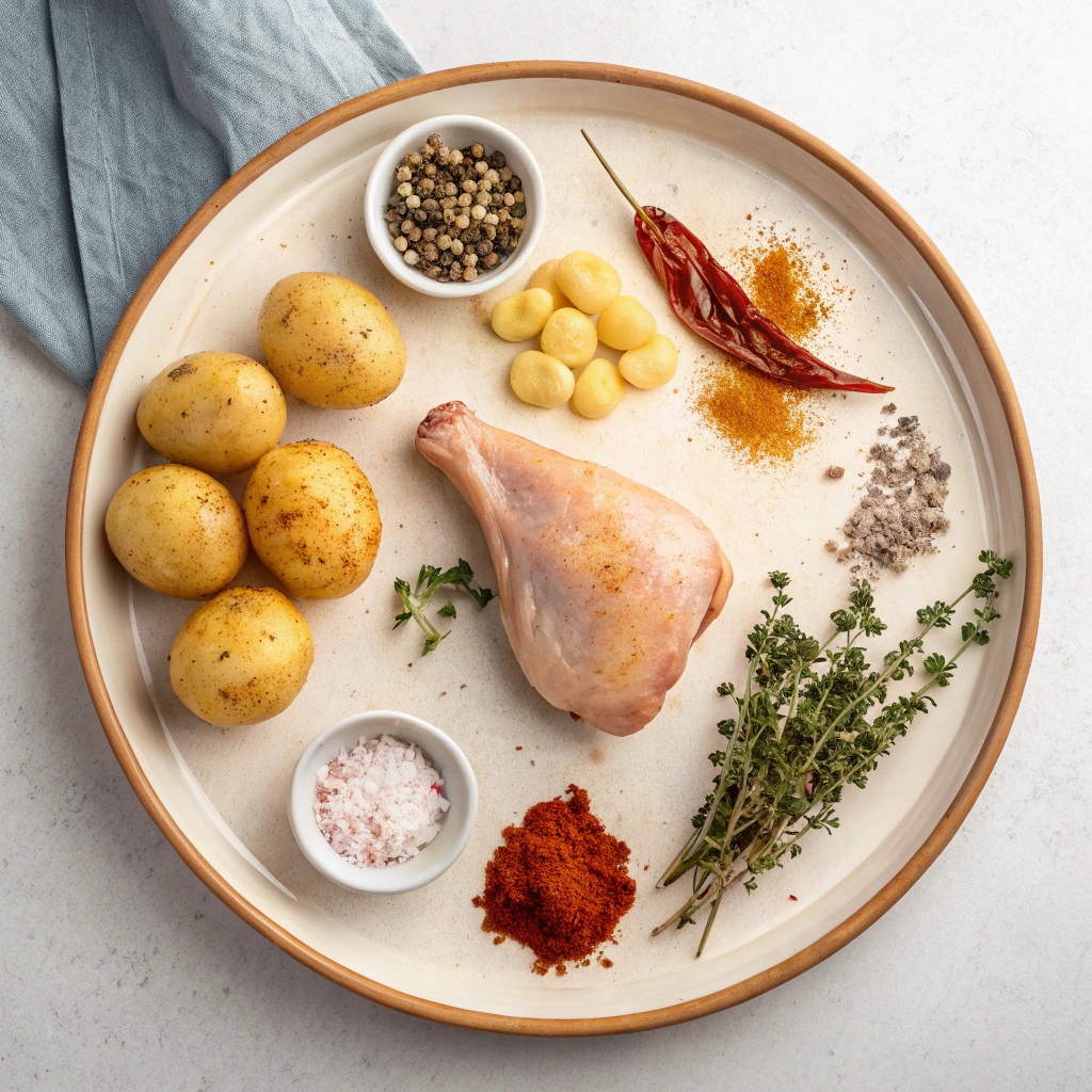 Ingredients For Roasted Chicken and Potatoes