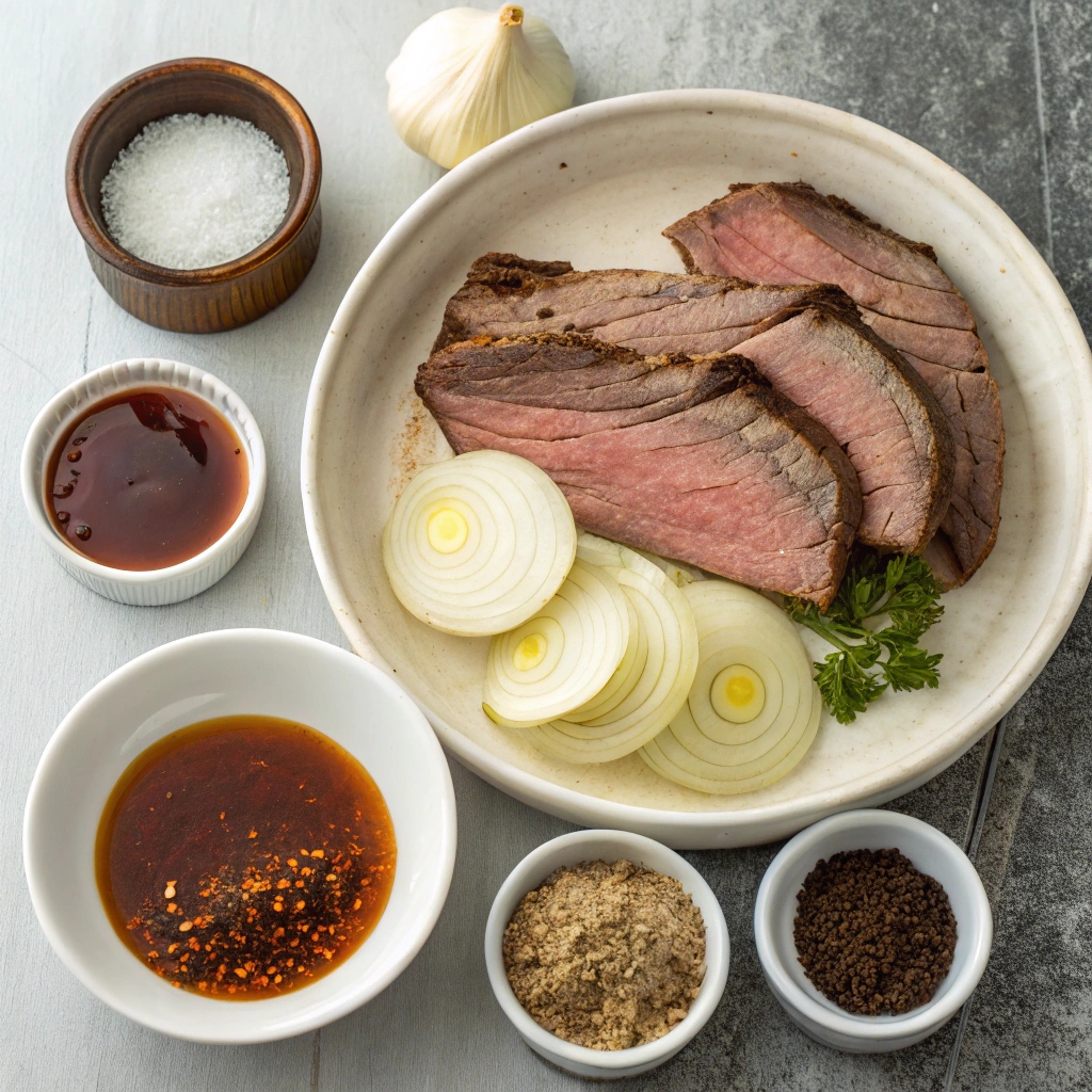 Ingredients For Chili-Glazed Brisket With Crispy Onions