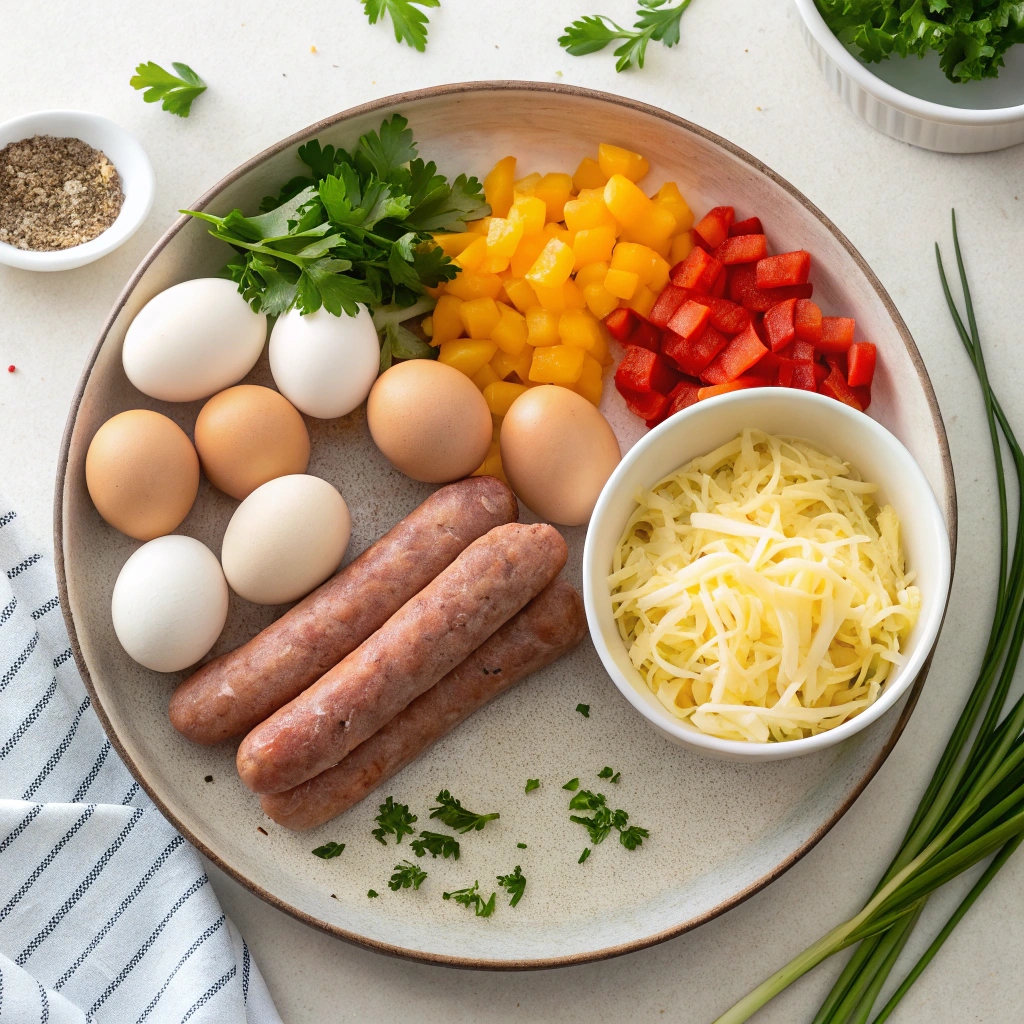 Ingredients For Sausage and Egg Skillet