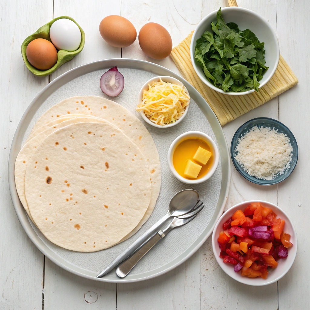 Ingredients For Breakfast Quesadillas