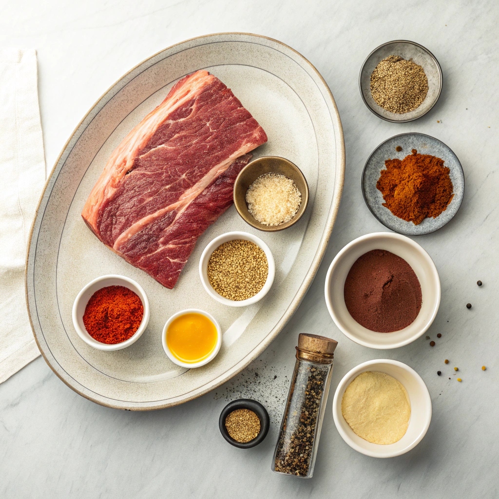 Ingredients For Texas-Style Brisket With BBQ Sauce