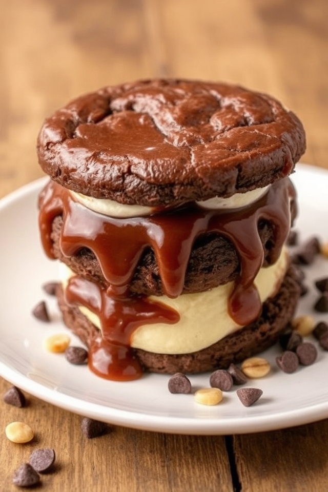 decadent brownie ice cream delight