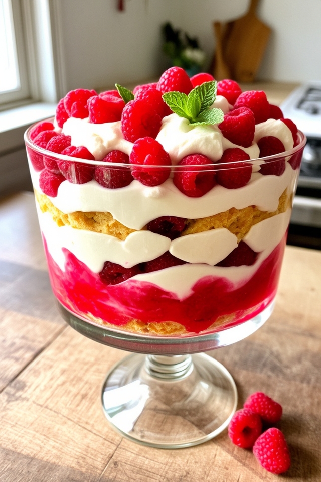 elegant raspberry dessert layers