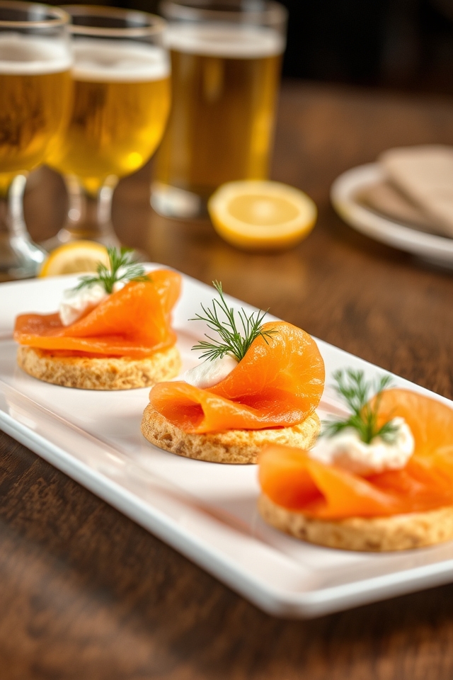 elegant smoked salmon canap s