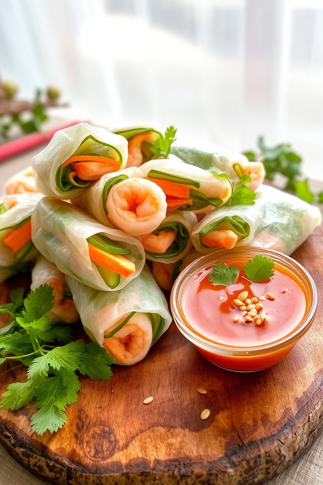 fresh vegetable spring rolls