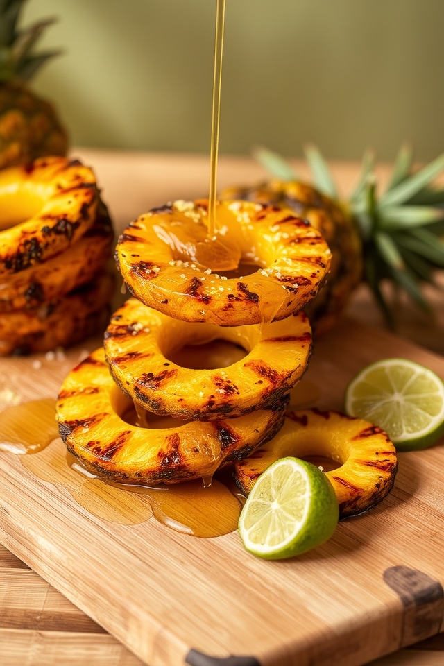 grilled pineapple with honey