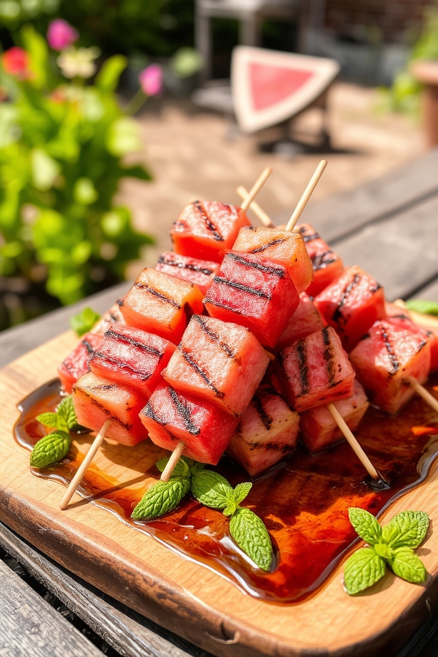 grilled watermelon skewers recipe