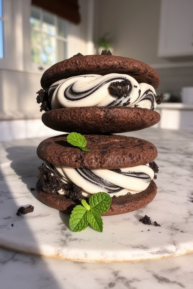 indulgent cookie ice cream sandwich