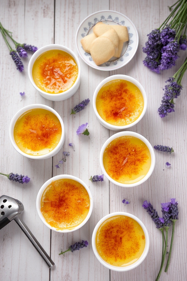 lavender infused elegant custard