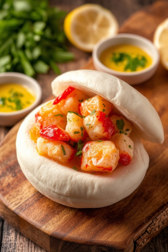 lobster filled gourmet bao buns